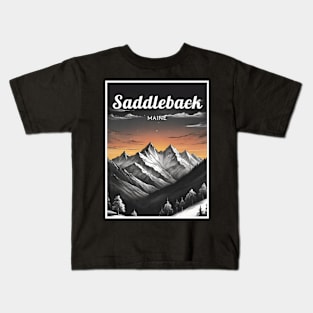 Saddleback maine usa ski Kids T-Shirt